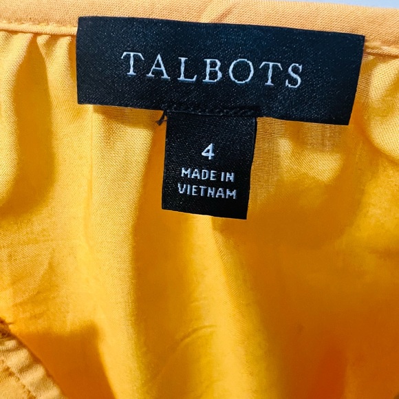 Talbots poplin smock waist midi dress - Picture 4 of 5